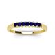 3 - Erica 2.50 mm Princess Cut Blue Sapphire 7 Stone Wedding Band 