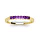 3 - Erica 2.50 mm Princess Cut Amethyst 7 Stone Wedding Band 