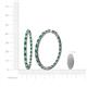 5 - Carisa 5.39 ctw (2.70 mm) Inside Outside Round Emerald and Natural Diamond Eternity Hoop Earrings 