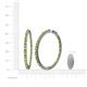 5 - Carisa 6.61 ctw (2.70 mm) Inside Outside Round Peridot and Natural Diamond Eternity Hoop Earrings 