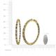 5 - Carisa 6.02 ctw (2.70 mm) Inside Outside Round Smoky Quartz and Natural Diamond Eternity Hoop Earrings 