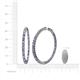 5 - Carisa 3.30 ctw (2.70 mm) Inside Outside Round Iolite and Lab Grown Diamond Eternity Hoop Earrings 