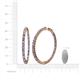 5 - Carisa 3.30 ctw (2.70 mm) Inside Outside Round Iolite and Lab Grown Diamond Eternity Hoop Earrings 