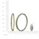 5 - Carisa 3.30 ctw (2.70 mm) Inside Outside Round Yellow Sapphire and Lab Grown Diamond Eternity Hoop Earrings 