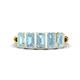 1 - Brianna 1.25 ctw Emerald Shape Aquamarine (5X3 mm) Five Stone Wedding Band 
