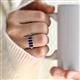 2 - Brianna 1.50 ctw Emerald Shape Blue Sapphire (5X3 mm) Five Stone Wedding Band 
