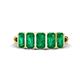 1 - Brianna 1.25 ctw Emerald Shape Emerald (5X3 mm) Five Stone Wedding Band 