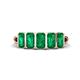 1 - Brianna 1.25 ctw Emerald Shape Emerald (5X3 mm) Five Stone Wedding Band 