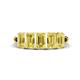 1 - Brianna 1.50 ctw Emerald Shape Yellow Sapphire (5X3 mm) Five Stone Wedding Band 
