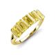 3 - Brianna 1.50 ctw Emerald Shape Yellow Sapphire (5X3 mm) Five Stone Wedding Band 