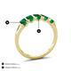 4 - Brianna 1.25 ctw Emerald Shape Emerald (5X3 mm) Five Stone Wedding Band 