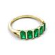 5 - Brianna 1.25 ctw Emerald Shape Emerald (5X3 mm) Five Stone Wedding Band 