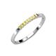 3 - Abila 0.39 ctw (2.00 mm) Princess Cut Yellow Sapphire 7 Stone Wedding Band 