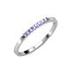 3 - Abila 0.39 ctw (2.00 mm) Princess Cut Tanzanite 7 Stone Wedding Band 