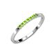 3 - Abila 0.39 ctw (2.00 mm) Princess Cut Peridot 7 Stone Wedding Band 