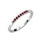 3 - Abila 0.39 ctw (2.00 mm) Princess Cut Ruby 7 Stone Wedding Band 