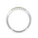 5 - Abila 0.35 ctw (2.00 mm) Princess Cut Green Garnet 7 Stone Wedding Band 