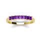 3 - Erica 3.00 mm Princess Cut Amethyst 7 Stone Wedding Band 