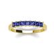 3 - Erica 3.00 mm Princess Cut Iolite 7 Stone Wedding Band 