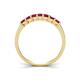 4 - Erica 3.00 mm Princess Cut Ruby 7 Stone Wedding Band 