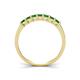 4 - Erica 3.00 mm Princess Cut Green Garnet 7 Stone Wedding Band 