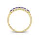 4 - Erica 3.00 mm Princess Cut Tanzanite 7 Stone Wedding Band 