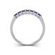 4 - Erica 3.00 mm Princess Cut Iolite 7 Stone Wedding Band 