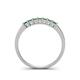 4 - Erica 2.50 mm Princess Cut Green Garnet 7 Stone Wedding Band 