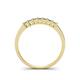 4 - Erica 2.50 mm Princess Cut Lab Grown Diamonds 7 Stone Wedding Band 