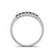 4 - Erica 2.50 mm Princess Cut Blue Sapphire 7 Stone Wedding Band 