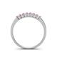 4 - Erica 2.50 mm Princess Cut Pink Sapphire 7 Stone Wedding Band 