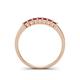 4 - Erica 2.50 mm Princess Cut Ruby 7 Stone Wedding Band 