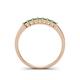 4 - Erica 2.50 mm Princess Cut Green Garnet 7 Stone Wedding Band 