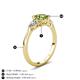 5 - Zelia 1.44 ctw Peridot (6.00 mm) and Pear Shape Lab Grown Diamond Three Stone Engagement Ring 
