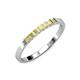 3 - Abila 0.63 ctw (2.50 mm) Princess Cut Yellow Sapphire 7 Stone Wedding Band 