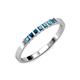 3 - Abila 0.70 ctw (2.50 mm) Princess Cut Blue Diamond 7 Stone Wedding Band 