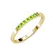3 - Abila 0.70 ctw (2.50 mm) Princess Cut Peridot 7 Stone Wedding Band 