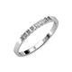 3 - Abila 0.70 ctw (2.50 mm) Princess Cut Natural Diamonds 7 Stone Wedding Band 