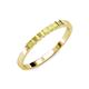 3 - Abila 0.70 ctw (2.50 mm) Princess Cut Yellow Diamond 7 Stone Wedding Band 