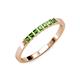 3 - Abila 0.63 ctw (2.50 mm) Princess Cut Green Garnet 7 Stone Wedding Band 