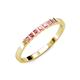 3 - Abila 0.63 ctw (2.50 mm) Princess Cut Pink Tourmaline 7 Stone Wedding Band 