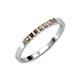 3 - Abila 0.63 ctw (2.50 mm) Princess Cut Smoky Quartz 7 Stone Wedding Band 