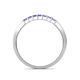 5 - Abila 0.70 ctw (2.50 mm) Princess Cut Tanzanite 7 Stone Wedding Band 