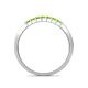 5 - Abila 0.70 ctw (2.50 mm) Princess Cut Peridot 7 Stone Wedding Band 