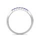 5 - Abila 0.63 ctw (2.50 mm) Princess Cut Iolite 7 Stone Wedding Band 