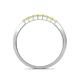5 - Abila 0.63 ctw (2.50 mm) Princess Cut Yellow Sapphire 7 Stone Wedding Band 