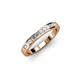 3 - Leana 1.50 mm Princess Cut Natural Diamonds Wedding Band 