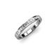 3 - Leana 1.50 mm Princess Cut Natural Diamonds Wedding Band 