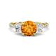 1 - Triandra 1.98 ctw Citrine (7.00 mm) Three stone Engagement Ring 