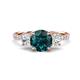 1 - Triandra 2.08 ctw London Blue Topaz (7.00 mm) Three stone Engagement Ring 